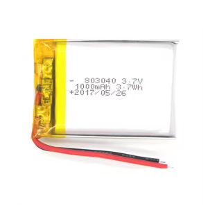 Lipo बॅटरी 803040 3.7V 1000mAh 083040 पीसीएम आणि वायरसह
